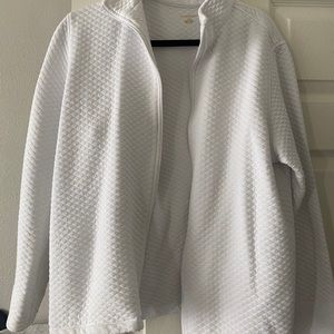 Allison Daley White Zip-up Jacket